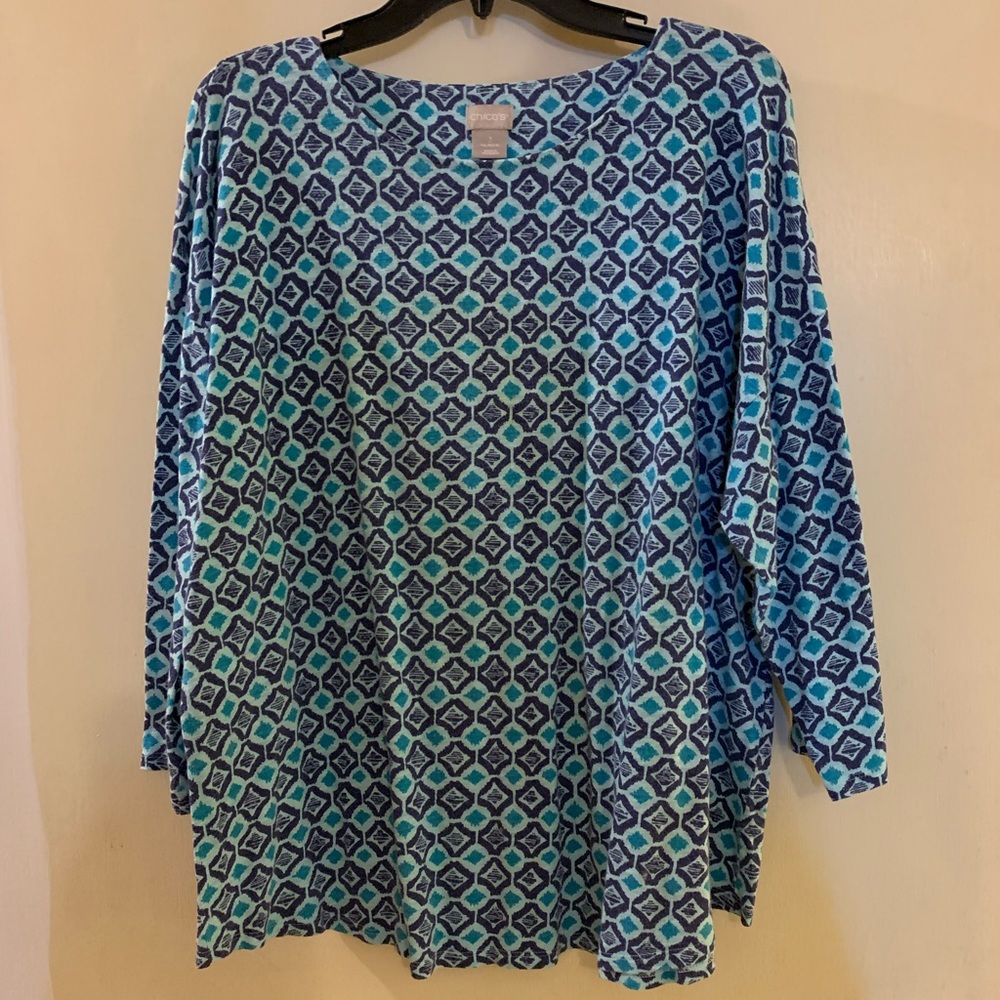 Chicos 3/4 sleeve tee